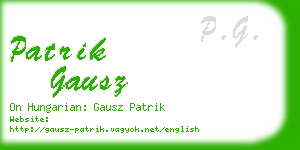 patrik gausz business card